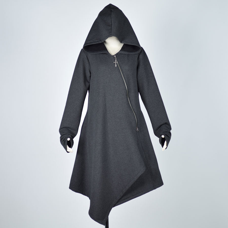 Asymmetric Long Hoodie / M