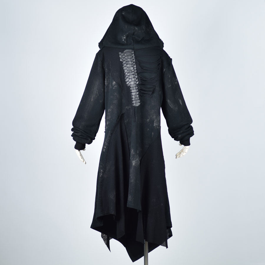 Asymmetric damage Long Hoodie / M