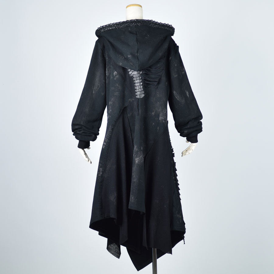 Asymmetric damage Long Hoodie / M