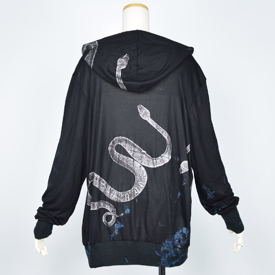 Rib Crash paint snake hoodie