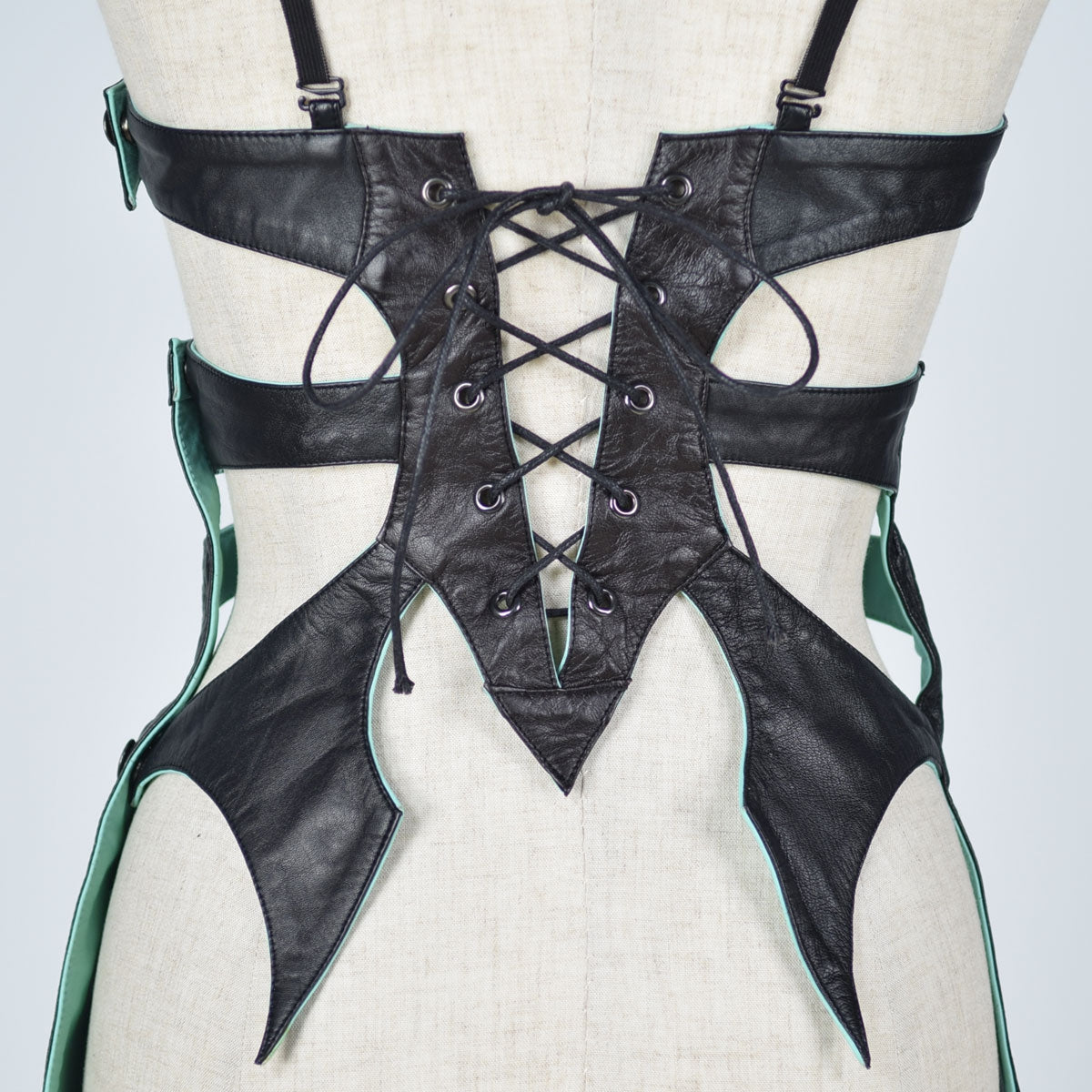 Armor leather corset