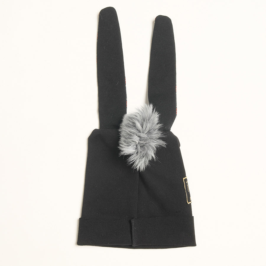 Rabbit ear mohawk knit cap