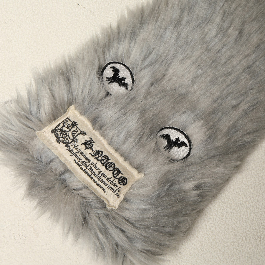 Monster silver eco-fur muffler