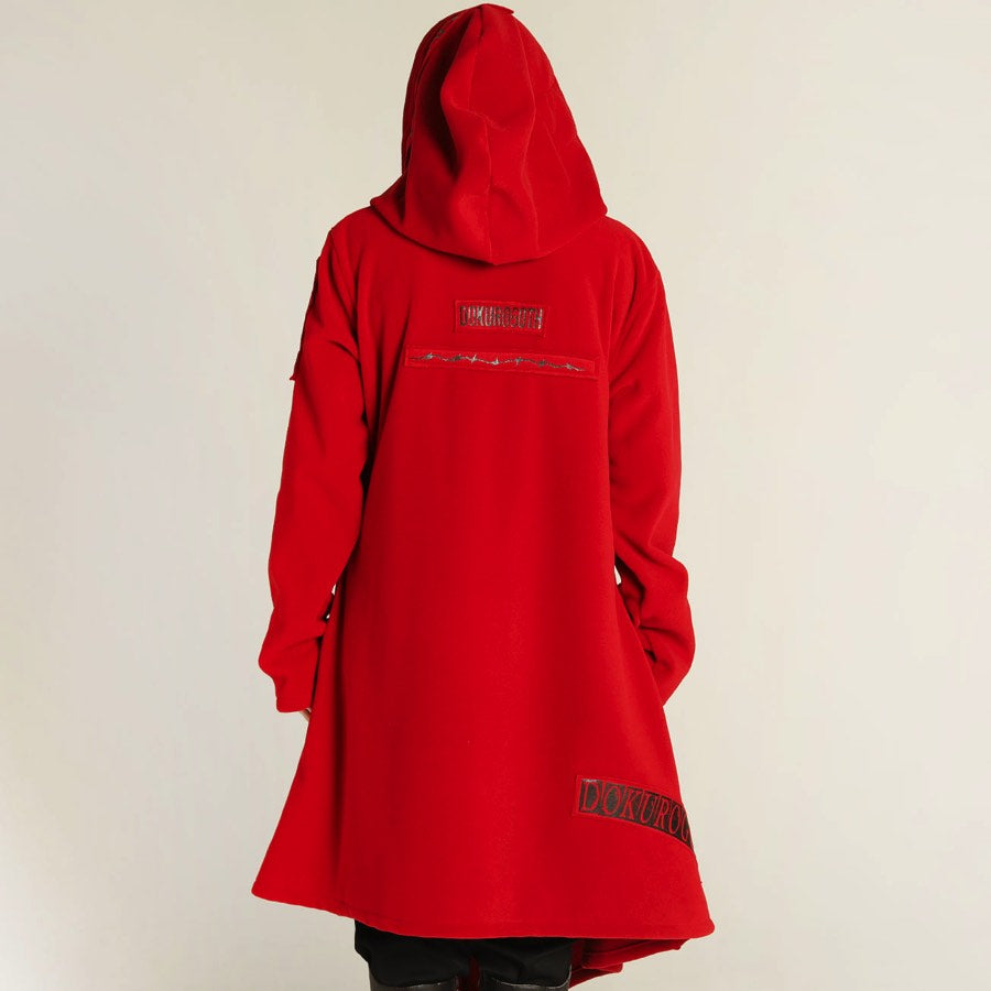 Asymmetric Red Long Hoodie (2 sizes)