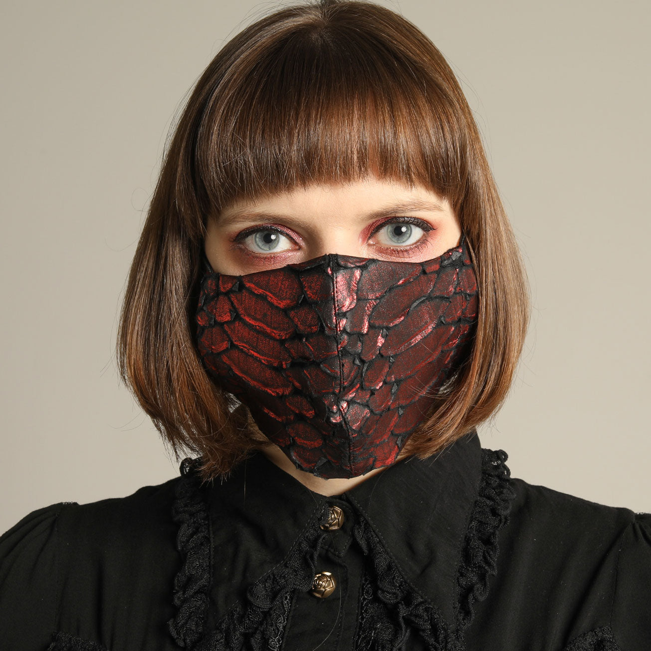 Red Dragon Leather Mask Wear (2 sizes)