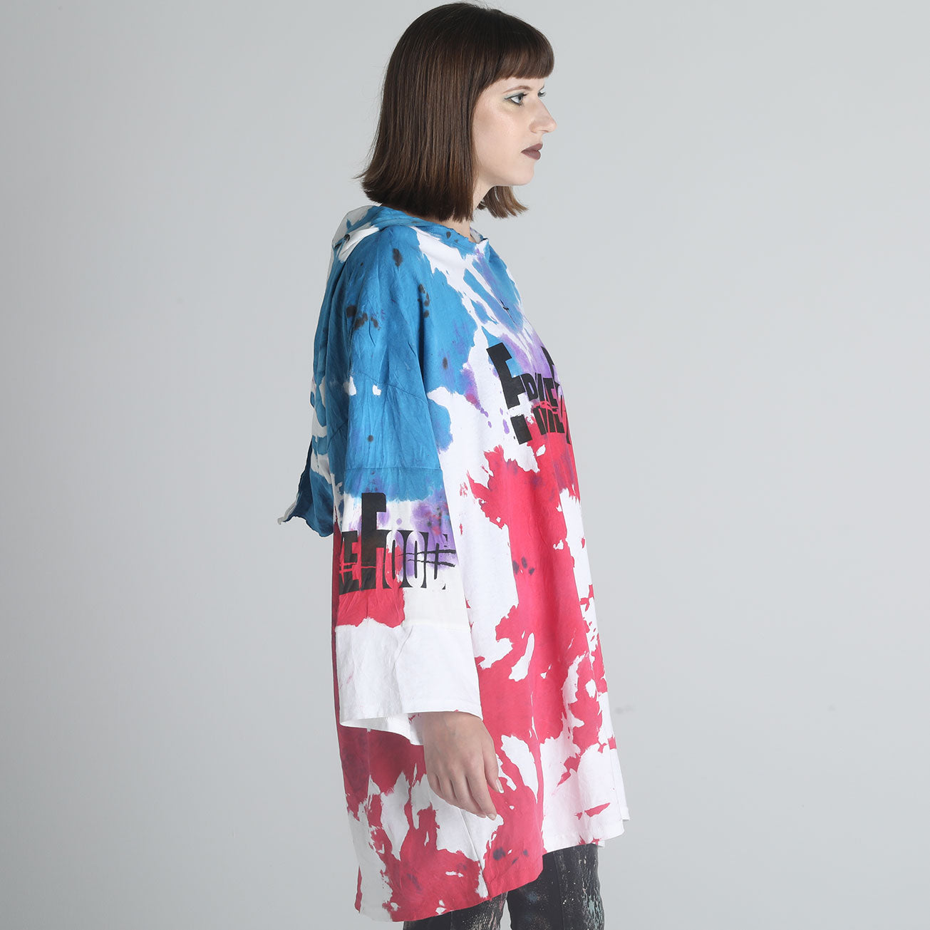 Action Paint Long Hoodie T-SH