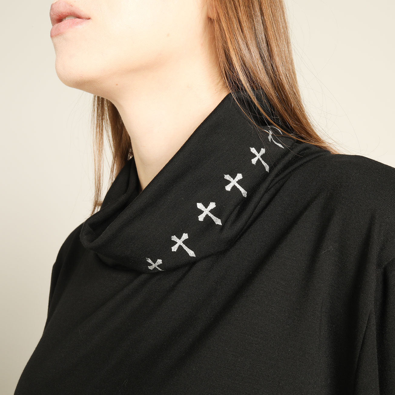 High Neck Cross Tops