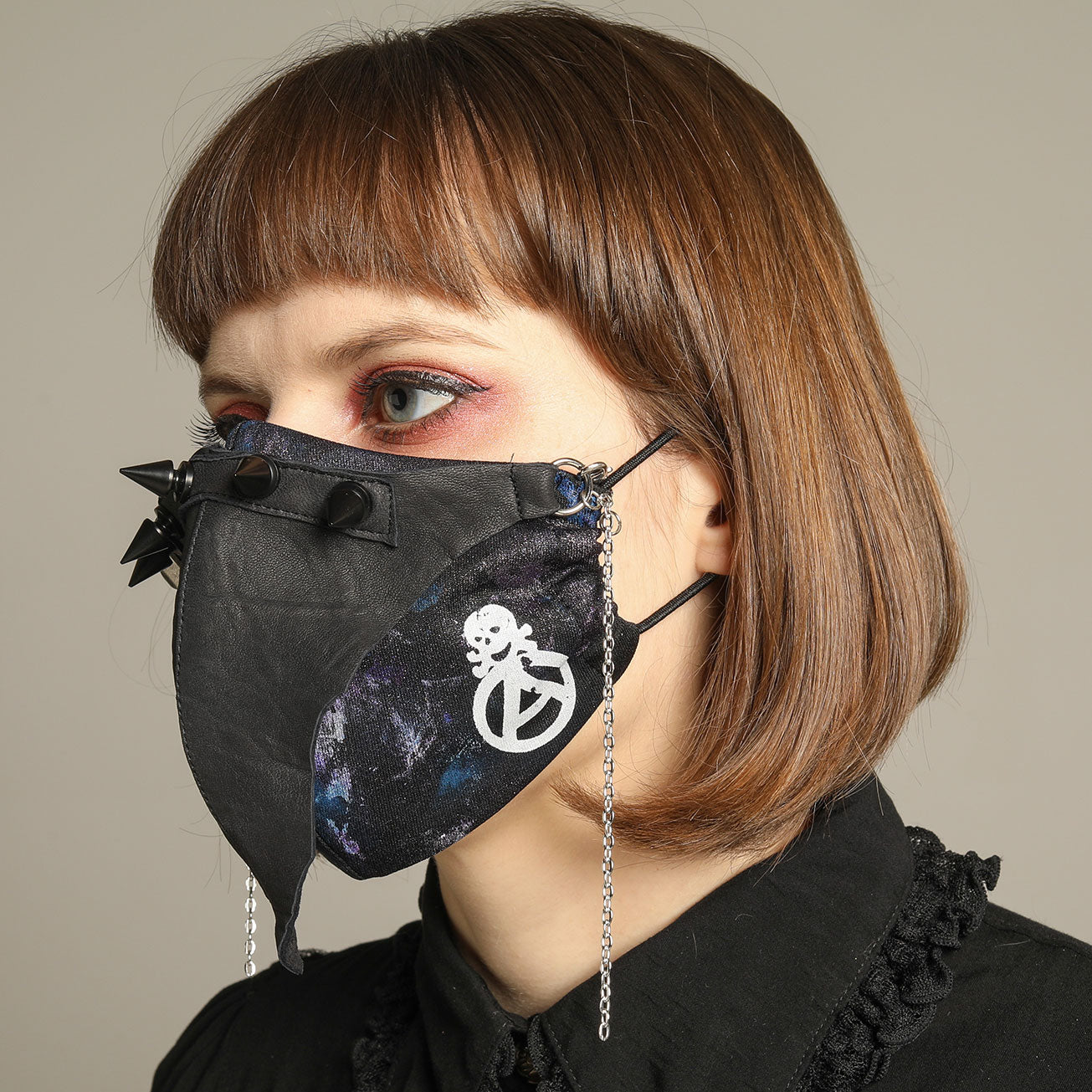 Studded Leather Mask Cover