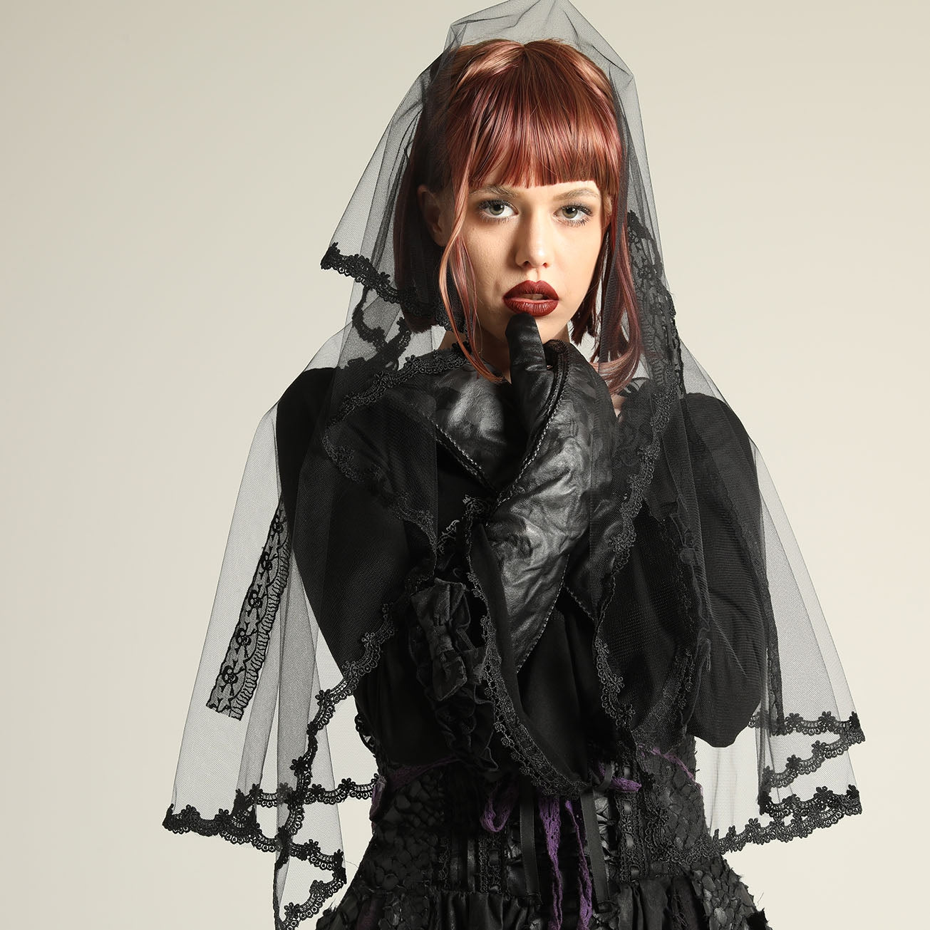 Skull Ribbon Veil