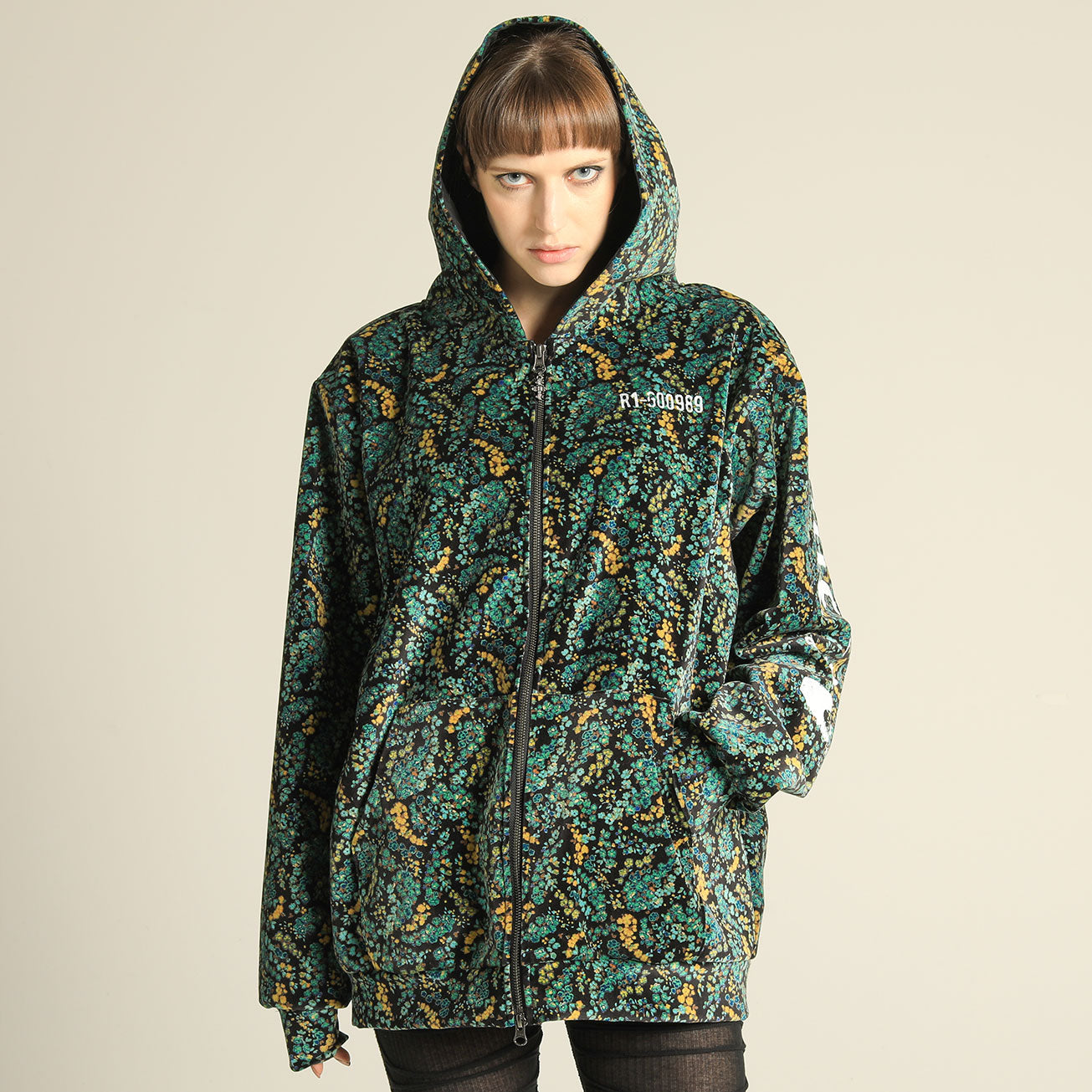 Floral Velor Hoodie