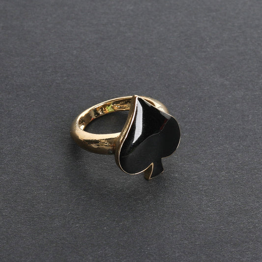 Black Spade Gold Ring (3 sizes)
