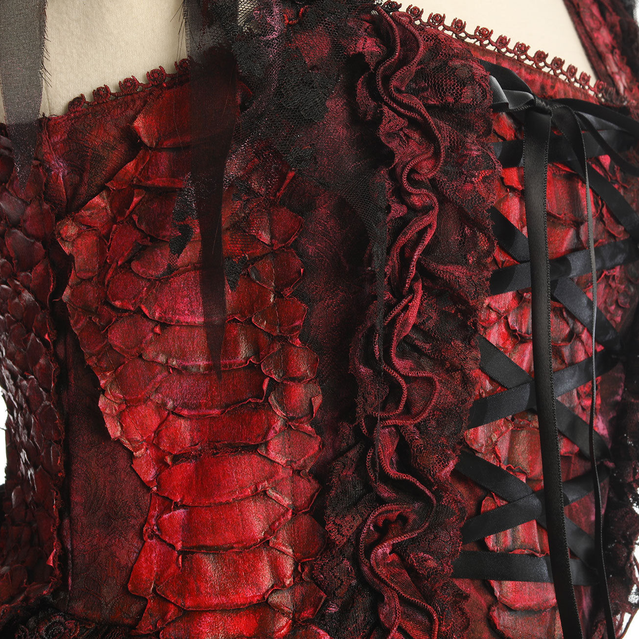 Red Dragon Bird Cage Dress
