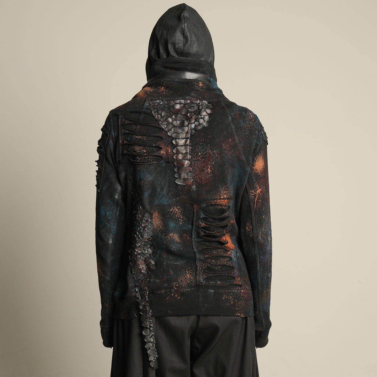 Dragon leather paint blouson