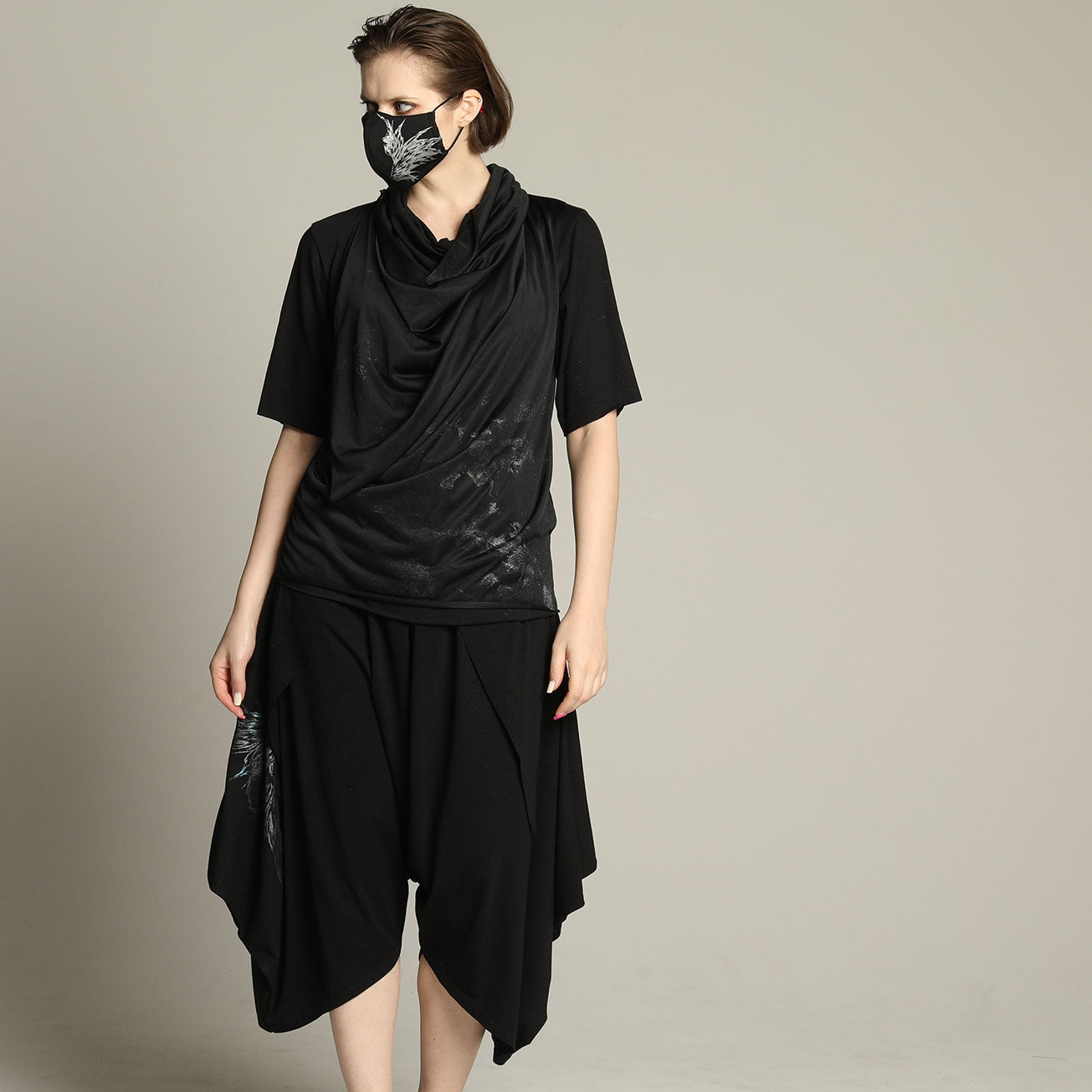 Devil Wings Drape Saruel Pants