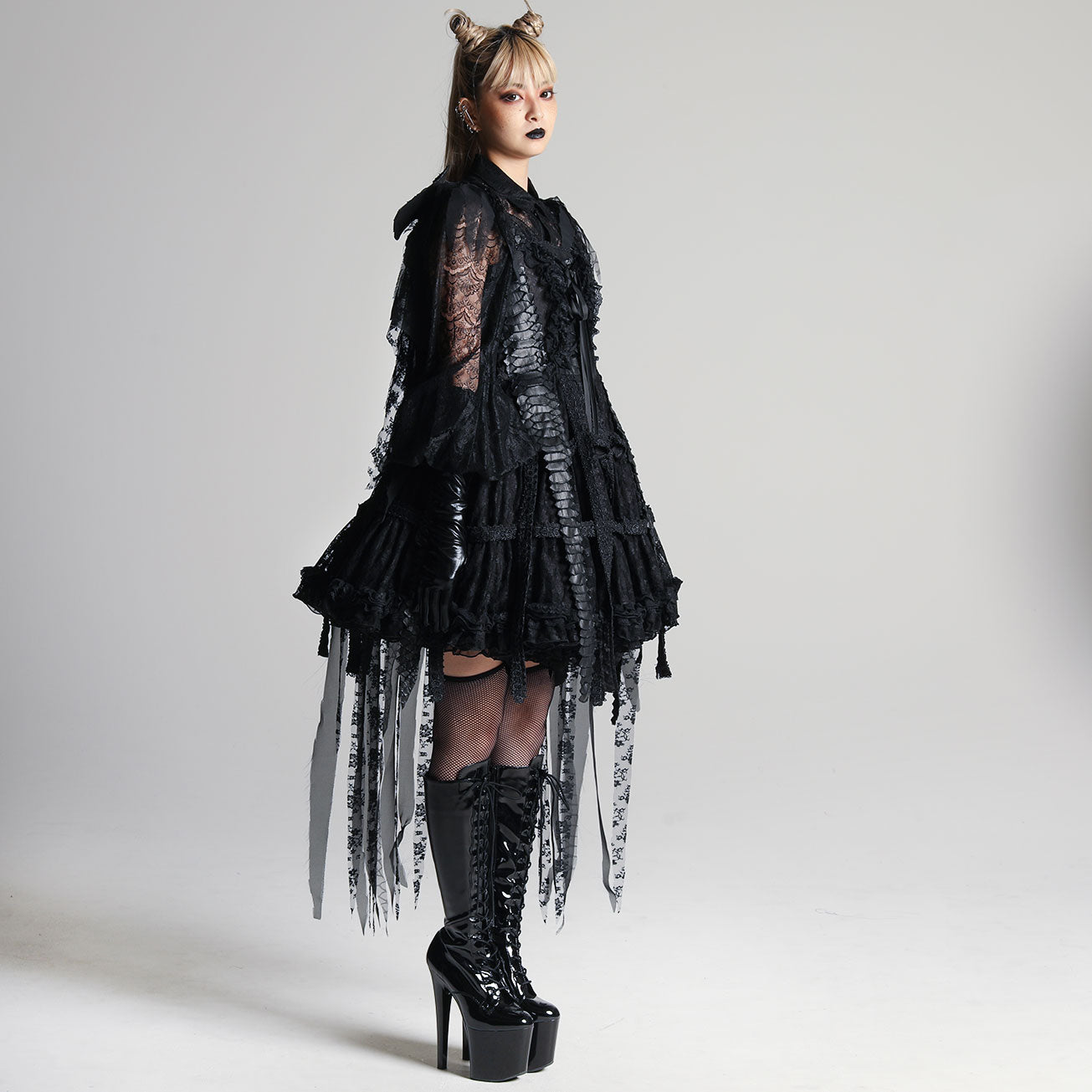 Black Dragon Bird Cage Dress