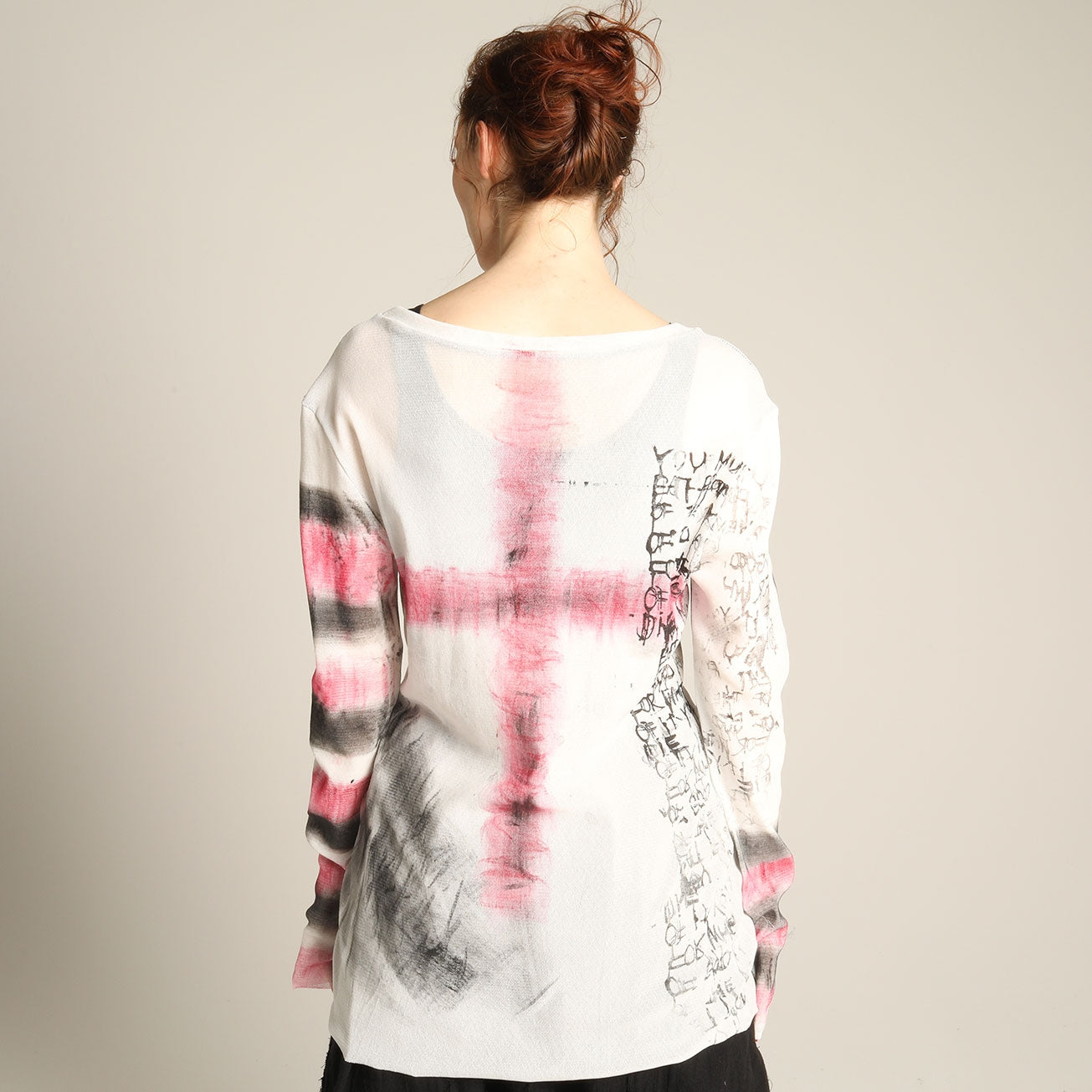 Gauze Knit Painting T-SH