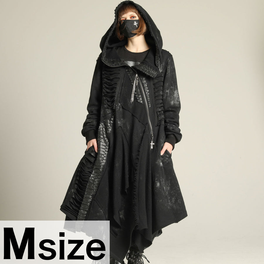 Asymmetric damage Long Hoodie / M