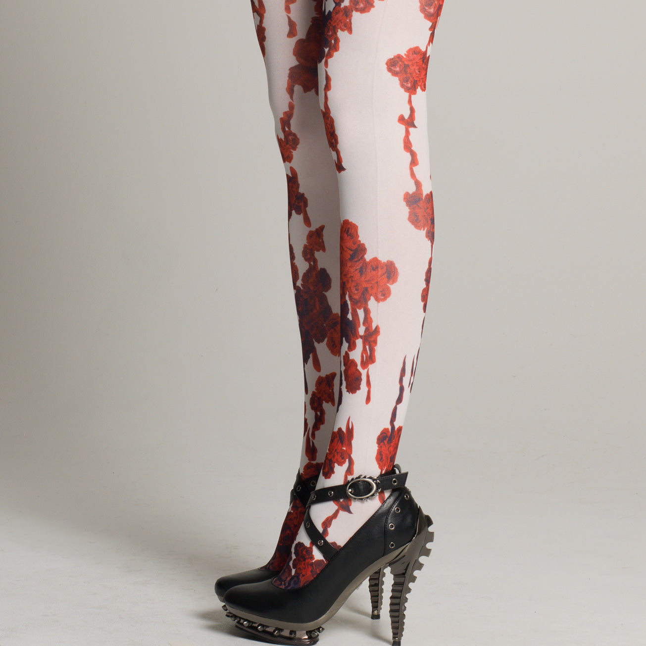 White Bloody Rose Tights